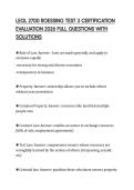 LEGL 2700 ROESSING TEST 3 CERTIFICATION EVALUATION 2026 FULL QUESTIONS WITH SOLUTIONS
