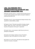 LEGL 2700 ROESSING TEST 3 CERTIFICATION EVALUATION SET 2026 ANSWERS GUARANTEED PASS