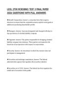 LEGL 2700 ROESSING TEST 3 FINAL PAPER 2026 QUESTIONS WITH FULL ANSWERS