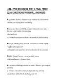 LEGL 2700 ROESSING TEST 3 FINAL PAPER 2026 QUESTIONS WITH FULL ANSWERS