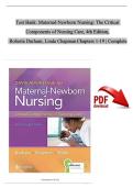TEST BANK FOR MATERNAL-NEWBORN NURSING&colon; THE CRITICAL COMPONENTS OF NURSING CARE&comma; 4TH EDITION&comma; ROBERTA DURHAM&comma;