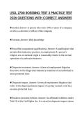 LEGL 2700 ROESSING TEST 3 PRACTICE TEST 2026 QUESTIONS WITH CORRECT ANSWERS