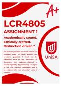 LCR4805 ASSIGNMENT 1 SEMESTER 1 2026 &lpar;ANSWERS & REFERENCES&rpar; &semi; DUE DATE 2026 