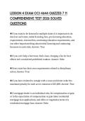 LESSON 4 EXAM CCJ 4644 QUIZZES 7 11 COMPREHENSIVE TEST 2026 SOLVED QUESTIONS