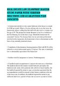 REAL ESTATE LAW EXAMPREP MASTER STUDY PAPER WITH VERIFIED SOLUTIONS AND GUARANTEED PASS CONCEPTS