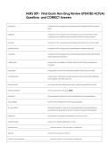 NURS 309 - Final Exam Non-Drug Review UPDATED ACTUAL  Questions  and CORRECT Answers