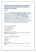 MARK KLIMEK NCLEX PHARMACOLOGY EXAM REVIEW 100 QUESTIONS AND CORRECT ANSWERS WITH RATIONALES 2026&sol;2027 LATEST VERSION