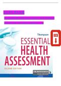 TEST BANK ESSENTIAL HEALTH ASSESSMENT 2nd edition&comma; Janice Thompson