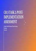 C813 TASK 2- POST- IMPLEMENTATION ASSESSMENT - 2026 UPDATED &lpar;100&percnt; CORRECT&rpar;
