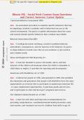 Illinois PEL - Social Work Content Exam Questions  and Correct Answers &vert; Latest Update 