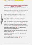 Intro to Sports Management Questions and Correct  Answers &vert; Latest Update