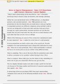 Intro to Sports Management - Quiz &num;10 Questions  and Correct Answers &vert; Latest Update