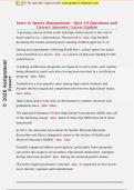 Intro to Sports Management - Quiz &num;4 Questions and  Correct Answers &vert; Latest Update