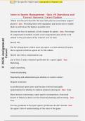 Intro to Sports Management - Quiz &num;8 Questions and  Correct Answers &vert; Latest Update