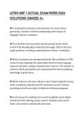LETRS UNIT 1 ACTUAL EXAM PAPER 2026 SOLUTIONS GRADED A&plus;