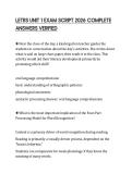 LETRS UNIT 1 EXAM SCRIPT 2026 COMPLETE ANSWERS VERIFIED