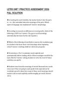 LETRS UNIT 1 PRACTICE ASSESSMENT 2026 FULL SOLUTION
