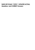 NURS 309 EXAM 1 TOPIC 1 UPDATED ACTUAL  Questions  and CORRECT Answers