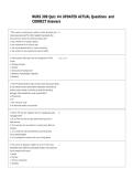 NURS 309 Quiz &num;4 UPDATED ACTUAL Questions  and  CORRECT Answers