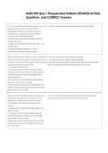 NURS 309 Quiz 1 Preoperative Patients UPDATED ACTUAL  Questions  and CORRECT Answers