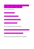 WOCN Wound Exam questions and correct answers latest update 2026-2027