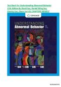 Test Bank For Understanding Abnormal Behavior 11th Edition By David Sue&comma; Derald Wing Sue&comma; Stanley Sue&comma; Diane Sue&comma; All chapters complete Rated A&plus;