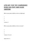 LETRS UNIT 1 POST TEST COMPREHENSIVE REVIEW 2026 STUDY GUIDE SOLVED QUESTIONS