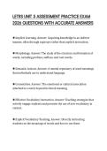 LETRS UNIT 5 ASSESSMENT PRACTICE EXAM 2026 QUESTIONS WITH ACCURATE ANSWERS