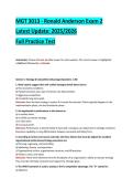 MGT 3013 - Ronald Anderson Exam 2 Latest Update&colon; 2025&sol;2026 Full Practice Test