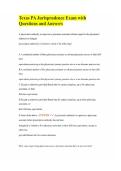 Texas PA Jurisprudence Exam with Questions and Answers