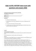 AQA A-LEVEL HISTORY latest exam with questions and answers 2026