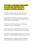 LETRS UNIT 6 ASSESSMENT EXAM SCRIPT 2026 UPDATED QUESTIONS WITH ACCURATE ANSWERS GRADED A&plus;