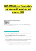NSG-522 Midterm Examination real exam with questions and answers 2026