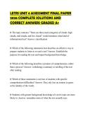 LETRS UNIT 6 ASSESSMENT FINAL PAPER 2026 COMPLETE SOLUTIONS AND CORRECT ANSWERS GRADED A&plus;