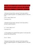 MATH 110 COMPLETE EXAM PAPER WITH SOLVED QUESTIONS AND ONE HUNDRED PERCENT CORRECT VERIFIED ANSWERS