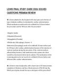 LEWIS FINAL STUDY GUIDE 2026 SOLVED QUESTIONS PREMIUM REVIEW