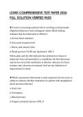 LEWIS COMPREHENSIVE TEST PAPER 2026 FULL SOLUTION VERIFIED PASS