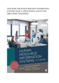 Test bank for Human Resource Information Systems&colon; Basics&comma; Applications&comma; and Future Directions 5th Edition with questios and answers graded A&plus;