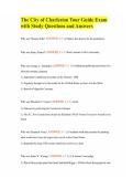 The City of Charleston Tour Guide Exam with Study Questions and Answers
