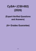 CompTIA CySA&plus; &lpar;CS0-002&rpar; Certification Exam Prep 2026 &ndash; Practice Test & Study Guide PDF