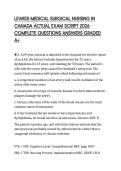 LEWISS MEDICAL SURGICAL NURSING IN CANADA ACTUAL EXAM SCRIPT 2026 COMPLETE QUESTIONS ANSWERS GRADED A&plus;
