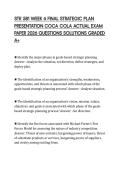 STR 581 WEEK 6 FINAL STRATEGIC PLAN PRESENTATION COCA COLA ACTUAL EXAM PAPER 2026 QUESTIONS SOLUTIONS GRADED A&plus;