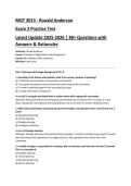 MGT 3013 - Ronald Anderson Exam 2 Practice Test Latest Update 2025-2026 &vert; 80&plus; Questions with Answers & Rationales