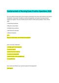 Fundamentals of Nursing Exam Practice Questions 2026