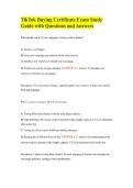 TikTok Buying Certificate Exam Study Guide with Questions and Answers