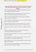 Legal and Ethical Aspects of Nursing&colon; Key Principles  and Laws Questions and Correct Answers &vert; Latest  Update