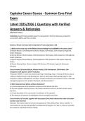 Captains Career Course - Common Core Final Exam Latest 2025&sol;2026 &vert; Questions with Verified Answers & Rationales