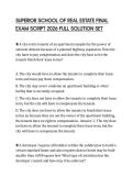SUPERIOR SCHOOL OF REAL ESTATE FINAL EXAM SCRIPT 2026 FULL SOLUTION SET