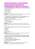 COMPTIA SECURITY&plus; 2026 VERIFIED EXAM PRACTICE QUESTIONS&comma; ANSWERS&comma; DETAILED RATIONALES & CYBERSECURITY REVIEW &vert; COMPETIA