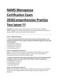 NAMS Menopause Certification Exam 2026Comprehensive Practice Test latest &excl;&excl;&excl;